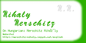 mihaly merschitz business card